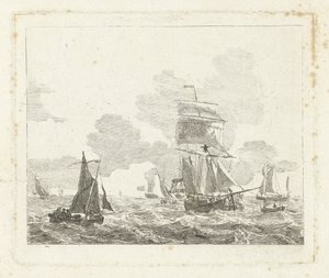 Segelschiffe auf unruhigem Wasser