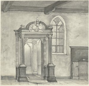 Zugang zur Kapelle mit der Gruft der Herren von Zandvoort, in der Kirche zu Zandvoort