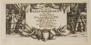 Frontispiz, aus Die großen Leiden des Krieges