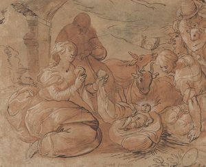 Die Anbetung der Hirten, 1599 von Gerrit Pietersz Sweelink