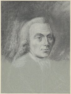 Selbstporträt von Gerrit Zegelaar, mit Perücke