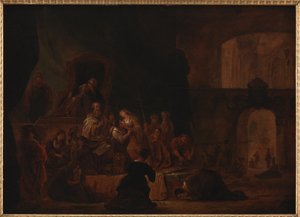 Jephtas Tochter wird zum Altar geführt von Gerrit de Wet