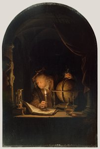 Astronom bei Kerzenlicht, ca. 1650 von Gerrit Dou