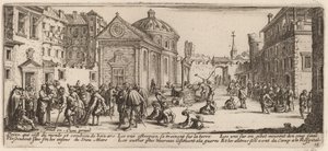 Das Krankenhaus von Gerrit van Schagen after Jacques Callot