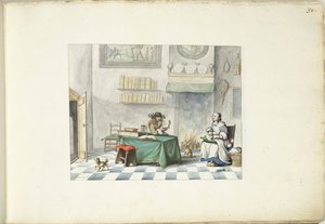 Herr, der einer Dame vorliest von Gesina ter Borch (signed by artist)