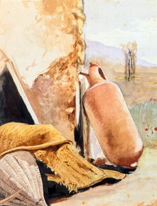 Stillleben mit Krug und Landschaft von Giacinto Gigante