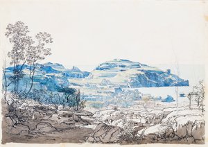 Blick auf Ischia (Lacco Ameno), ca. 1845 von Giacinto Gigante
