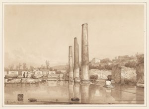 Ansicht der Ruinen in Pompeji von Giacinto Gigante