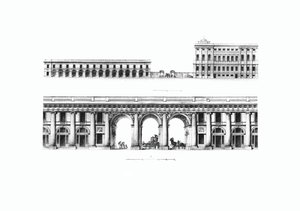 Entwurf der Kanzlei Seiner Kaiserlichen Majestät in Petersburg, 1802 von Giacomo Antonio Domenico Quarenghi