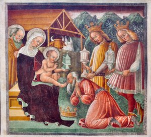 Anbetung der Heiligen Drei Könige (Detail aus dem Leben Jesu)