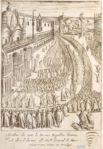 Zeremonie in Venedig zur Übergabe des Kommandostabs an den Chefadmiral von Giacomo Franco