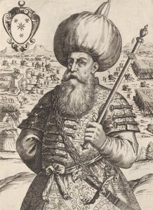 Sinan Bassa, Kapitän General der Armee von Maumet Impe. de Turchi, 1596 von Giacomo Franco