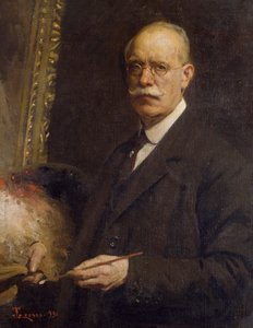 Selbstporträt, von Giacomo Grosso (1860-1938)