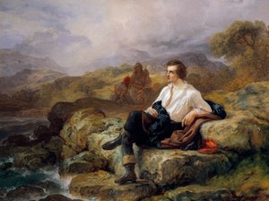 Lord Byron am Ufer des Hellenischen Meeres (Giacomo Trecourt) von Giacomo Trecourt
