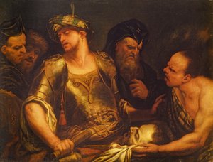 Der Henker präsentiert das Haupt von Johannes dem Täufer König Herodes von Giambattista Langetti