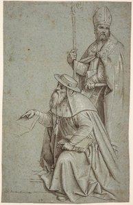 Der heilige Hieronymus und der heilige Augustinus / Ambrosius von Giambattista Moroni
