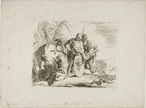 Der Astrologe und der junge Soldat, aus Capricci von Giambattista Tiepolo