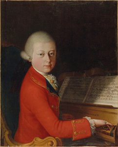 Porträt von Wolfgang Amadeus Mozart im Alter von 13 Jahren in Verona