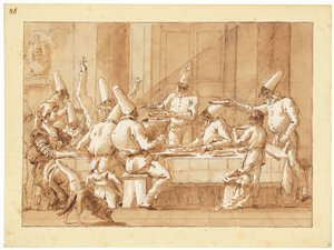 Punchinellos beim Festmahl von Giandomenico (1727 1804) Tiepolo