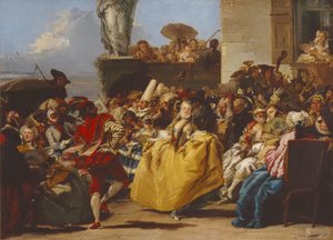 Das Menuett oder Karnevalsszene von Giovanni Domenico Tiepolo