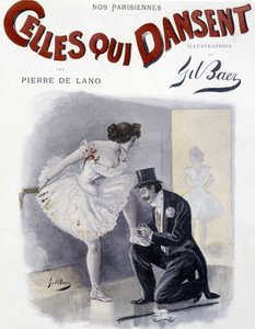 Tänzerin - ill. von Gil Baer, in „Celles qui danse“ von Pierre de Lano, späte 19. Jahrhundert