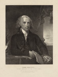 James Madison, vierter Präsident der Vereinigten Staaten, ca. 1828 von Gilbert (after) Stuart