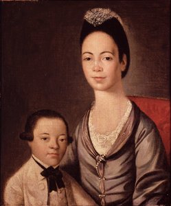 Frau Aaron Lopez und ihr Sohn Joshua von Gilbert Stuart