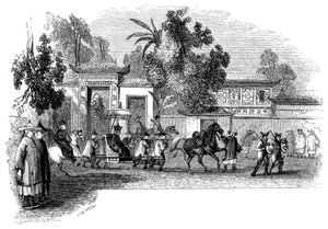 Öffentlicher Auftritt eines Vizekönigs mit seinem Gefolge, 1847