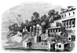 Die Lieblingsfrau von Afzul Khan bereitet sich auf das Suttee vor, 1847 von Giles
