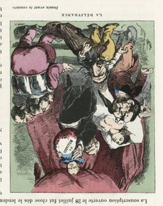 Illustration von Louis Alexandre Gosset de Guines dit Gill (1840-1885) für das Titelblatt von L