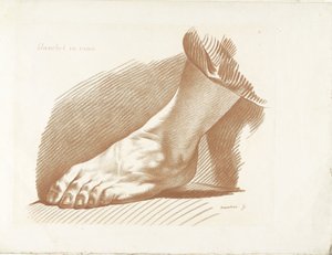 Studie des linken Fußes von Gilles Demarteau