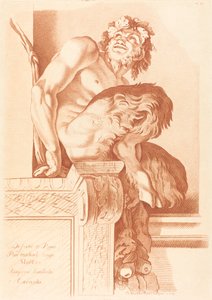 Satyr von Gilles Demarteau the Elder after René Michel Slodtz after Annibale Carracci