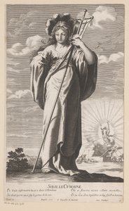 Sibylle von Cumae, mit der Auferstehung Christi im Hintergrund von Gilles Rousselet