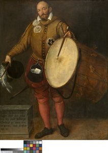 Pierson la Hues, Trommler und Page der Alten Bogenschützengilde von Gillis (c.1535 99) Congnet