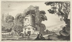 Landschaft mit einem Turm von Gillis van Scheyndel (I)