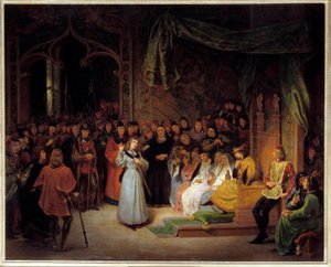 Johanna von Orléans vor König Karl VII. in Chinon von Gillot Saint Evre