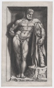 Speculum Romanae Magnificentiae: Der Farnesische Herkules, 16. Jahrhundert von Giorgio Ghisi