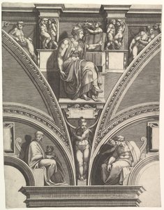 Die eritreische Sibylle, aus der Serie der Propheten und Sibyllen in der Sixtinischen Kapelle, 1570-75 von Giorgio Ghisi