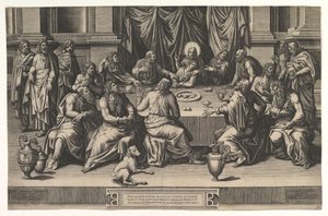 Das letzte Abendmahl, 1551 von Giorgio Ghisi