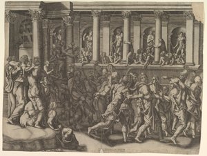 Die Verspottung der Gefangenen, ca. 1540 von Giorgio Ghisi