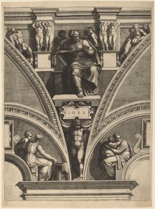 Der Prophet Joel von Giorgio Ghisi after Michelangelo
