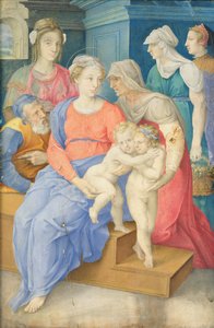 Die Heilige Familie mit St. Elisabeth, St. Johannes dem Täufer und drei Edelfrauen, ca. 1557