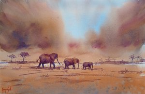Reise afrikanischer Elefanten von Giorgio Gosti