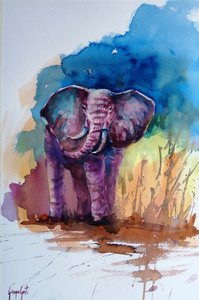 Majestätischer Lila Elefant