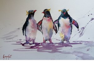 Verspielte Pinguinfreunde von Giorgio Gosti