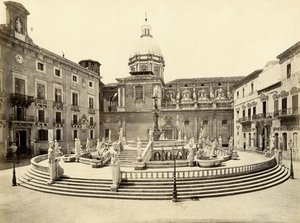 Pretoria-Brunnen, Palermo, Italien, Fotografie von Giorgio Sommer von Giorgio Sommer