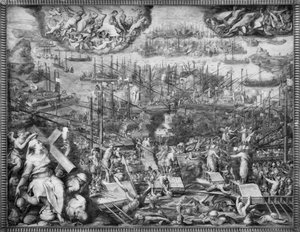 Schlacht von Lepanto (Fresko) von Giorgio Vasari
