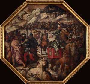 Niederlage der Venezianer in Casentino, 1563-1565 von Giorgio Vasari