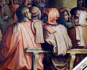 Gebet von Antonio Giacomini für die Schlacht von Pisa von Giorgio Vasari