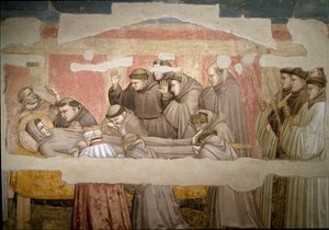 Das Begräbnis des Heiligen Franziskus von Assisi (Detail) von Giotto (c.1266 1337)